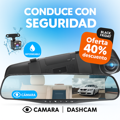 Espejo Retrovisor Con Doble Camara